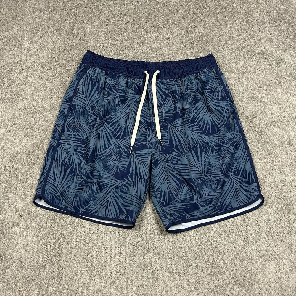 Fair Harbor Shorts Mens 2XL Swim Trunks Lined Blue Floral Beach Surf Athletic